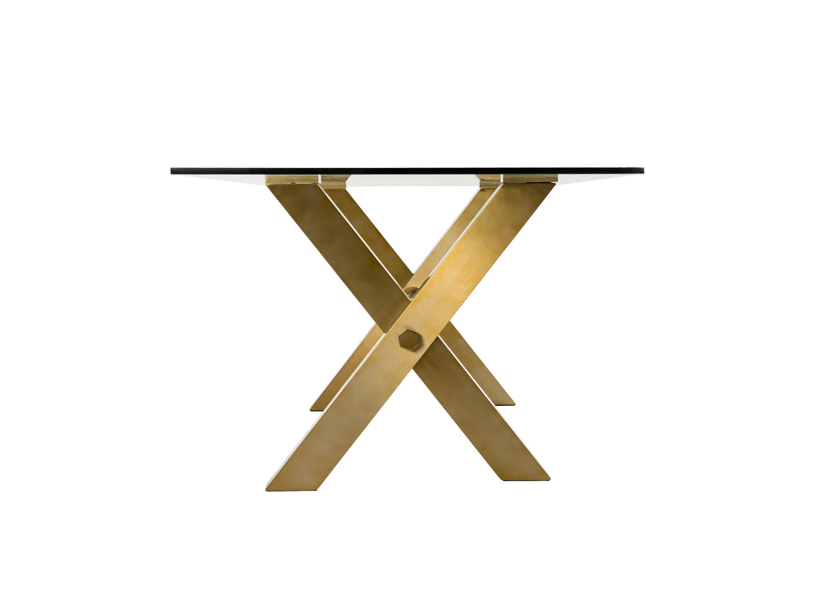 Dandy - Modern Golden & 15mm Glass Dining Table - image 5