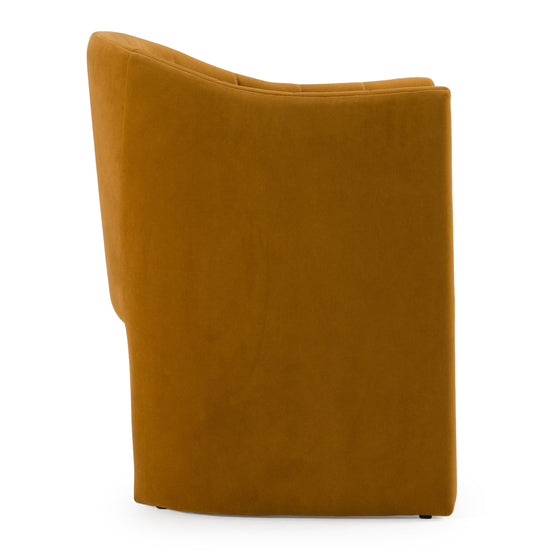 Danube - Modern Burnt Orange Fabric Dining Chair - image 2