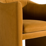 Danube - Modern Burnt Orange Fabric Dining Chair - image 4