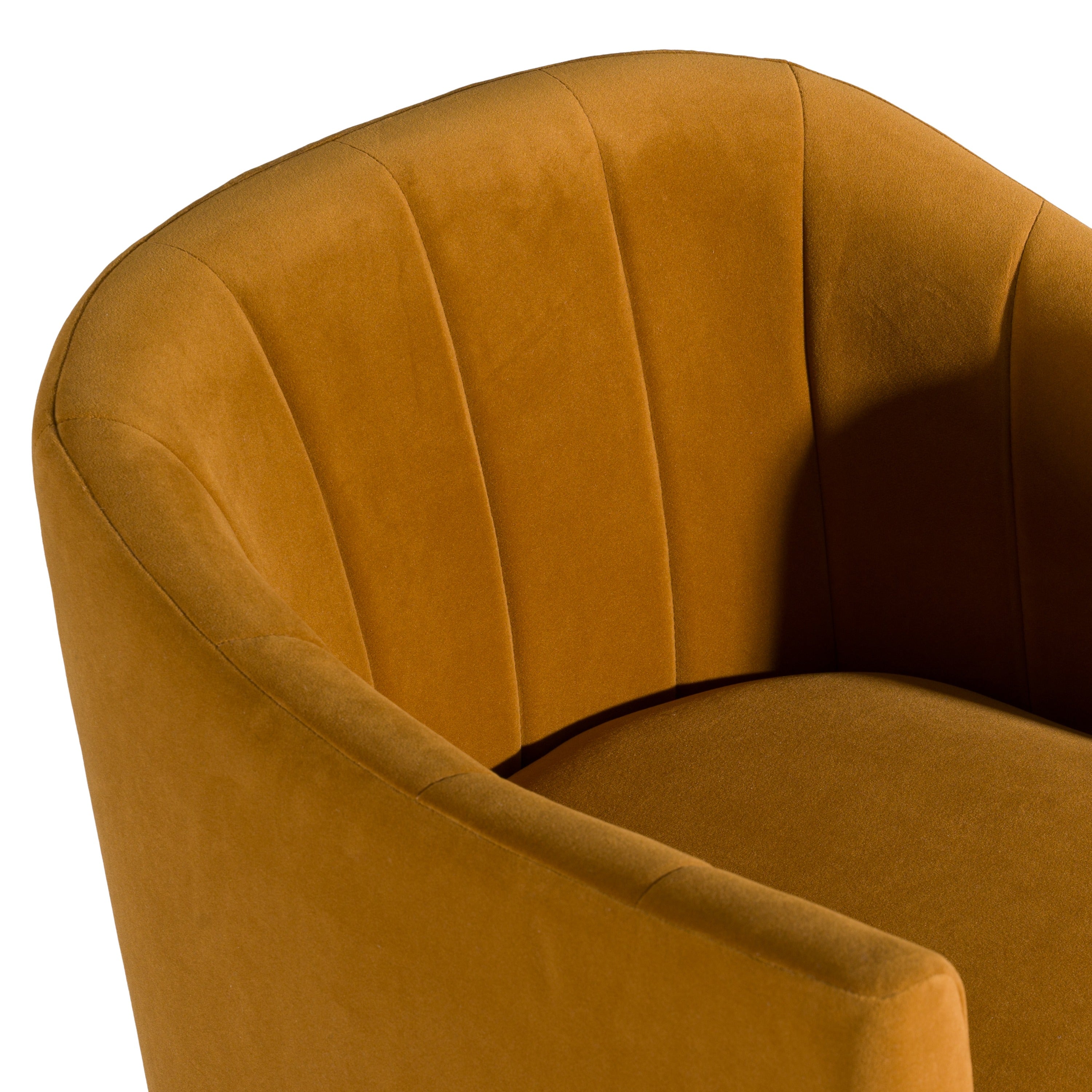Danube - Modern Burnt Orange Fabric Dining Chair - image 5