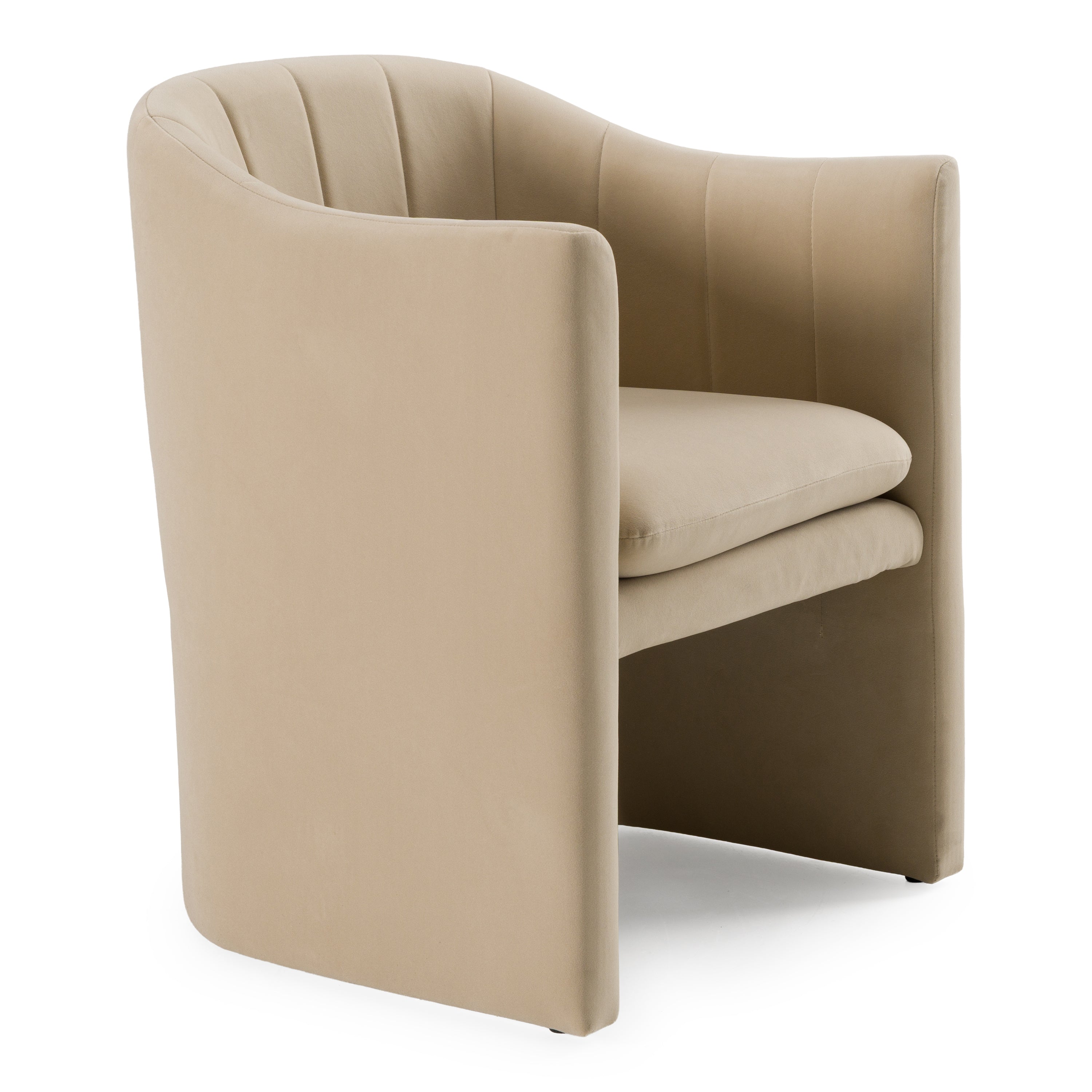 Danube - Modern Beige Fabric Dining Chair - image 2