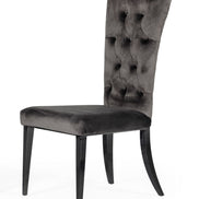 Darley - Transitional Grey Velvet Dining Chair Set of 2