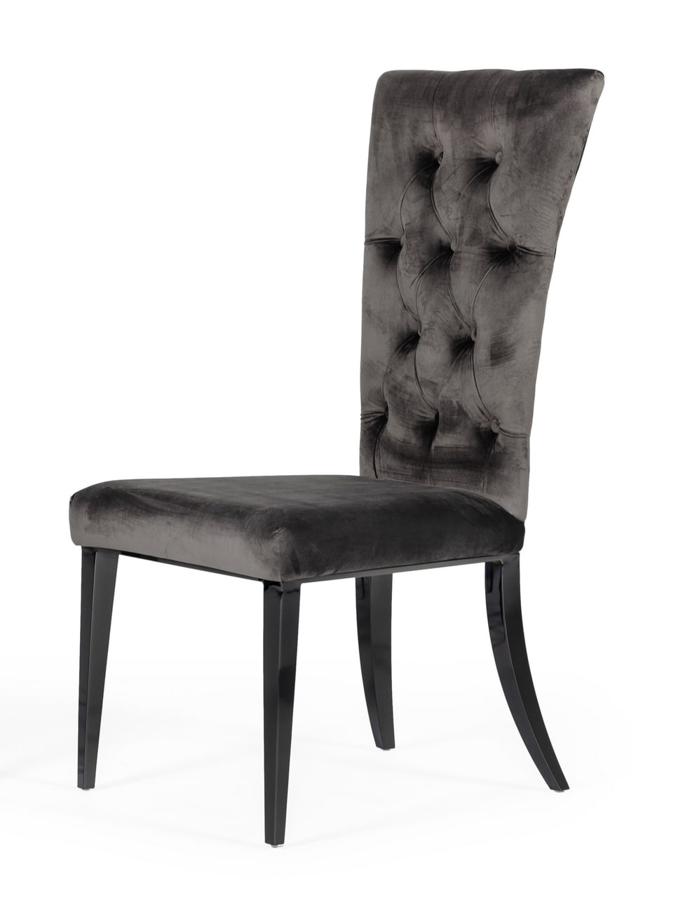 Darley - Transitional Grey Velvet Dining Chair Set of 2