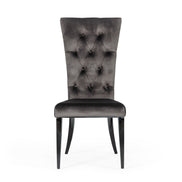 Darley - Transitional Grey Velvet Dining Chair Set of 2 - image 2