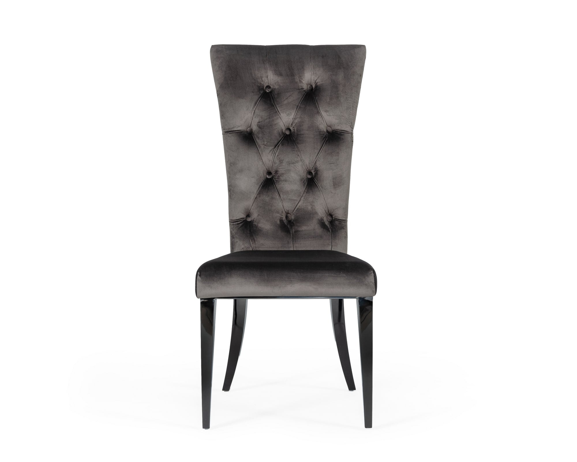 Darley - Transitional Grey Velvet Dining Chair Set of 2 - image 2