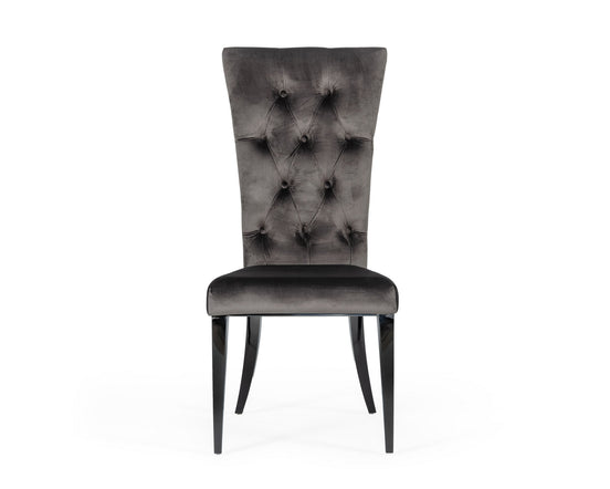 Darley - Transitional Grey Velvet Dining Chair Set of 2 - image 2