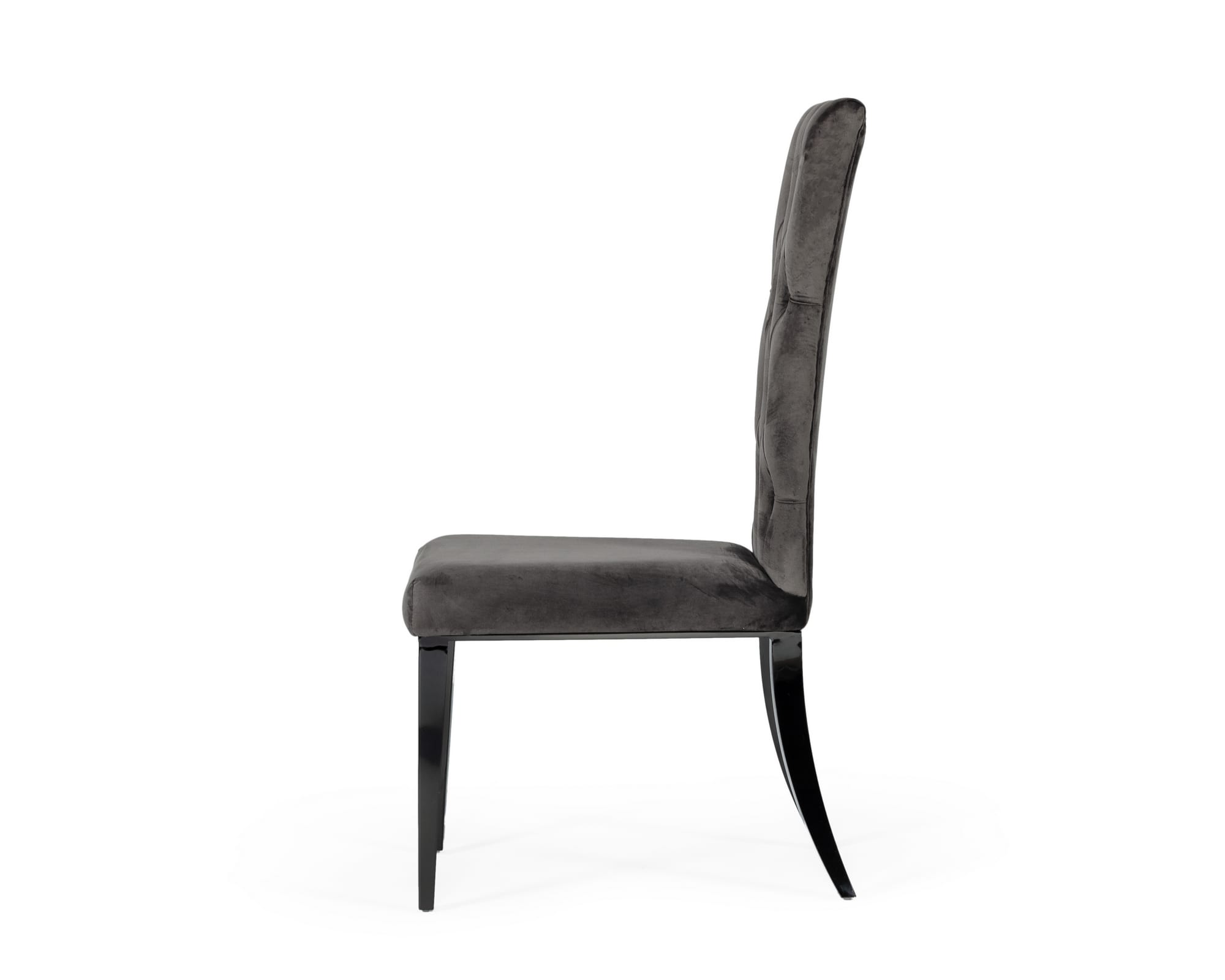 Darley - Transitional Grey Velvet Dining Chair Set of 2 - image 3