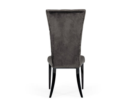 Darley - Transitional Grey Velvet Dining Chair Set of 2 - image 4