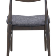 Tuzka Dining Chair (Set of 2) Gray & Espresso