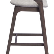 Troy Barstool (Set of 2) Dove Gray & Espresso