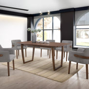 Jordan Modern Grey & Walnut Dining Chair (Set of 2)