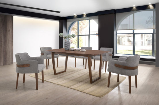 Jordan Modern Grey & Walnut Dining Chair (Set of 2)