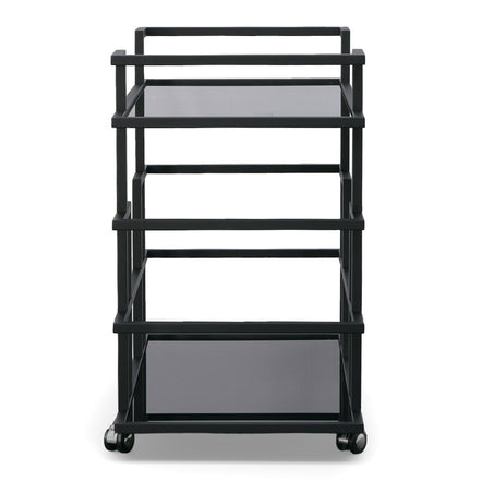 Deakin - Black Stainless Steel and Black Glass Wine Rack - image 3