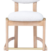 Rilou Counter Stool (Set of 2) White & Natural