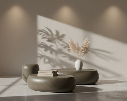 Denny - Modern Grey Contrete End Table - image 3