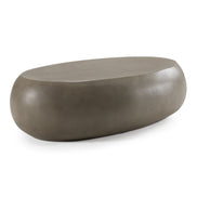 Denny - Modern Grey Concrete Large Oval Coffee Table