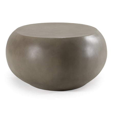 Denny - Modern Grey Concrete Large Oval Coffee Table - image 2