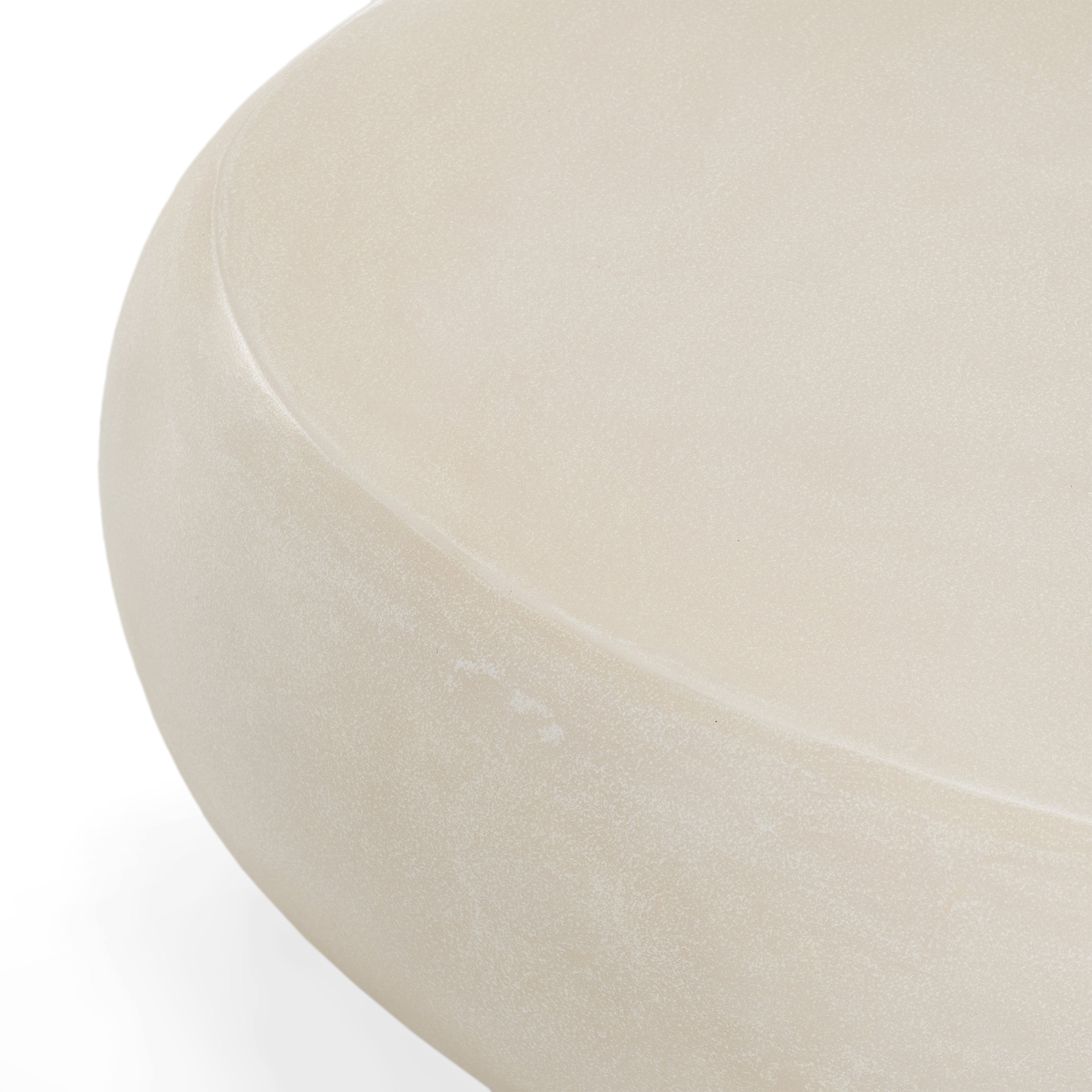 Denny - Modern Beige Fiberform Oval Coffee Table - image 4