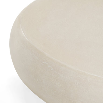 Denny - Modern Beige Fiberform Oval Coffee Table - image 4