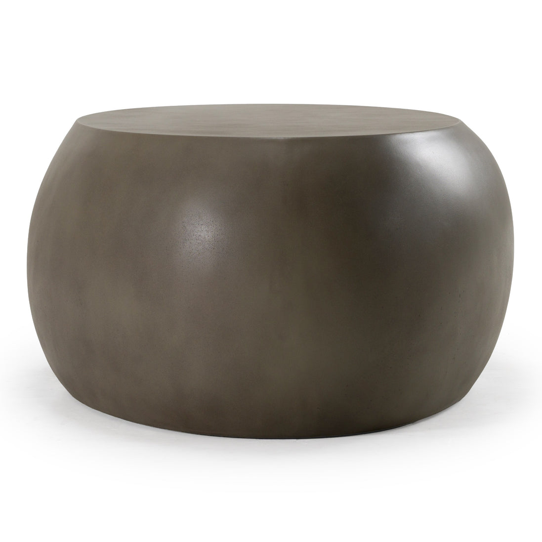 Denny - Modern Grey Concrete Oval Coffee Table