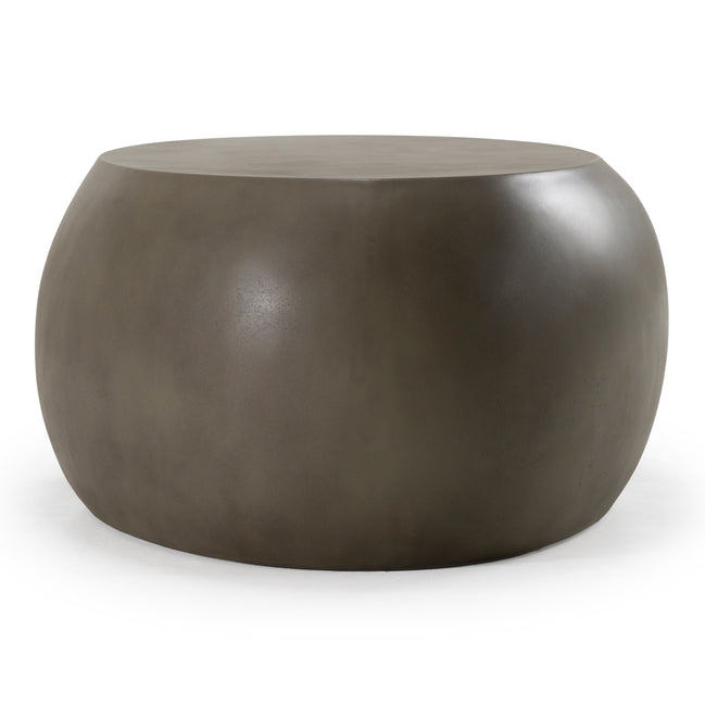 Denny - Modern Grey Concrete Oval Coffee Table