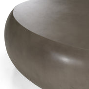 Denny - Modern Grey Concrete Oval Coffee Table - image 2