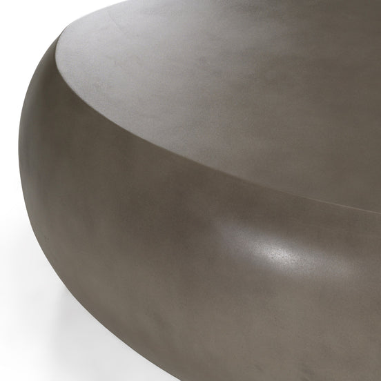 Denny - Modern Grey Concrete Oval Coffee Table - image 2