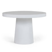 Desoto - Modern White Concrete Round Dining Table - image 2