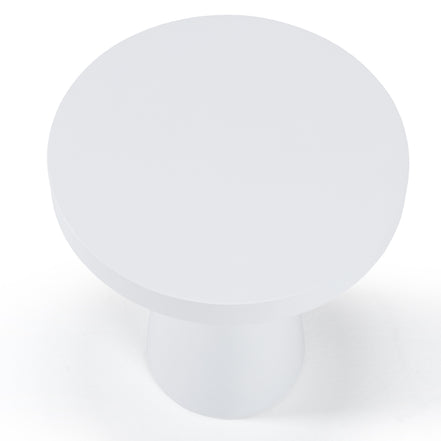 Desoto - Modern White Concrete Round End Table - image 3