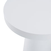 Desoto - Modern White Concrete Round End Table - image 4