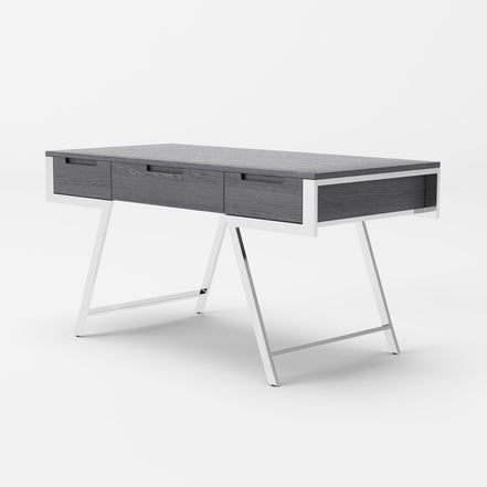 Dessart - Modern Elm Grey Office Desk - image 3
