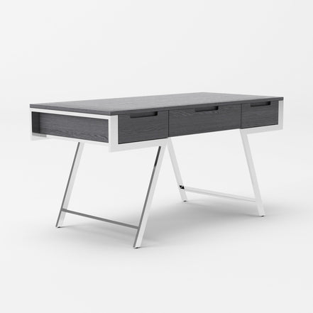 Dessart - Modern Elm Grey Office Desk - image 4
