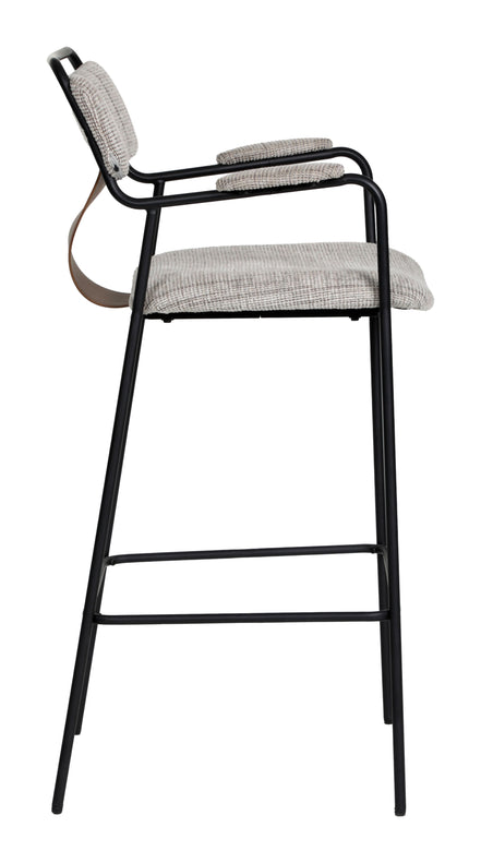Couva Barstool (Set of 2) Gray Tweed