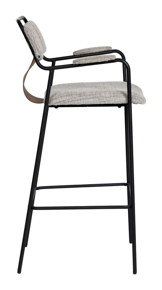 Couva Barstool (Set of 2) Gray Tweed