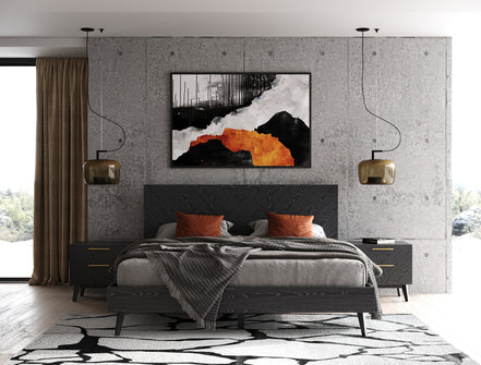 Diana - Eastern King Modern Grey Ash Bed - image 5