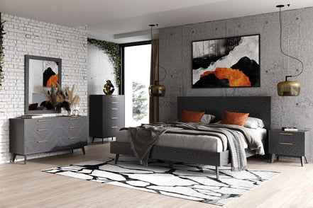 Diana - Modern Grey Ash Mirror - image 2