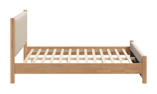 Hadi Queen Bed Beige & Natural