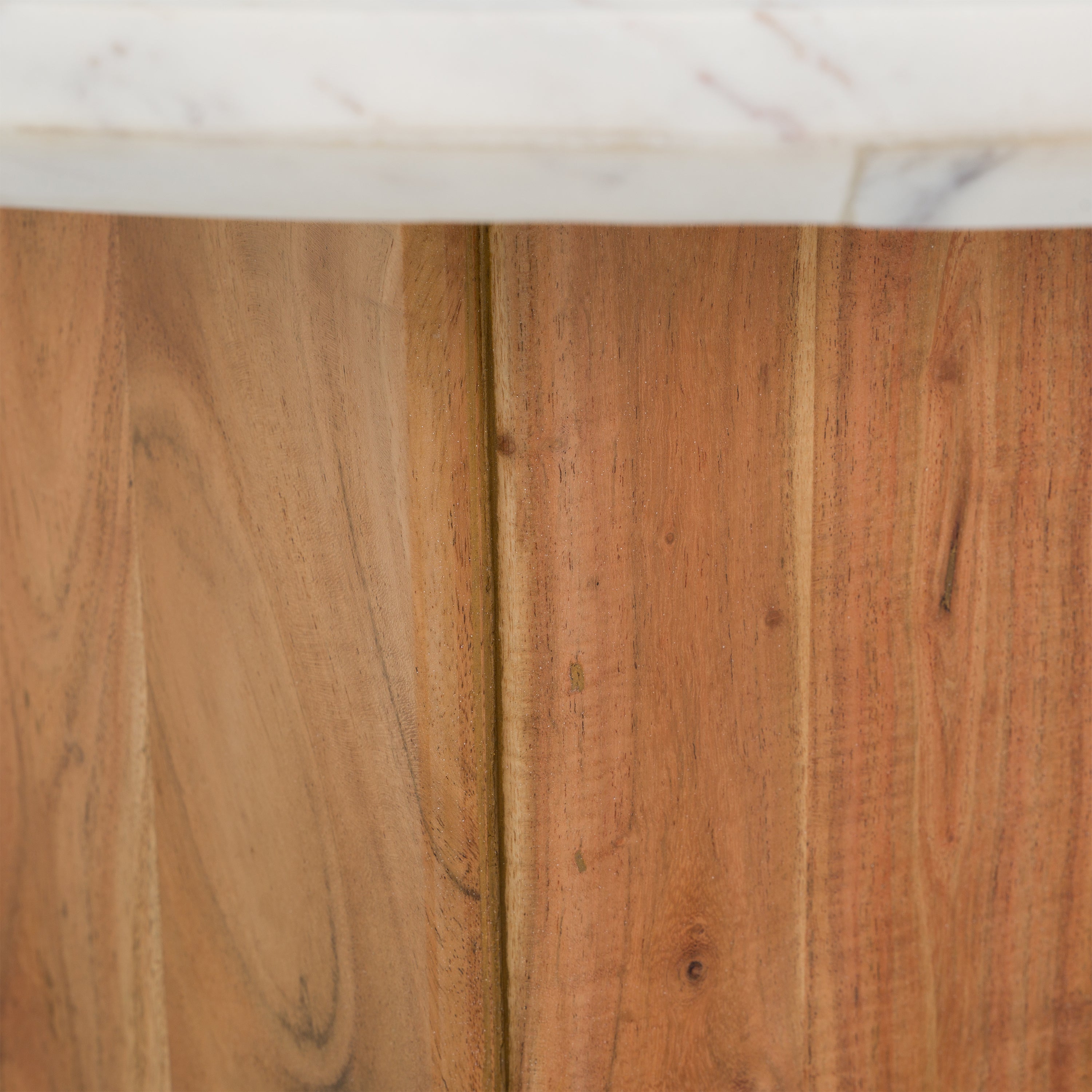 Dillinger - Modern White Marble + Mango Wood Coffee Table - image 3