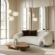 Fortune - Contemporary White Fabric Sofa - image 2