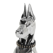 Doberman Dog - Silver Fiberglass Sculpture - image 5