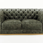 Dosie - Transitional Grey Velvet Loveseat