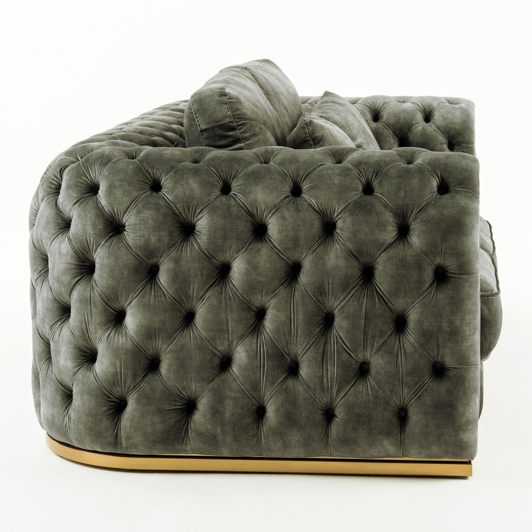 Dosie - Transitional Grey Velvet Loveseat - image 3