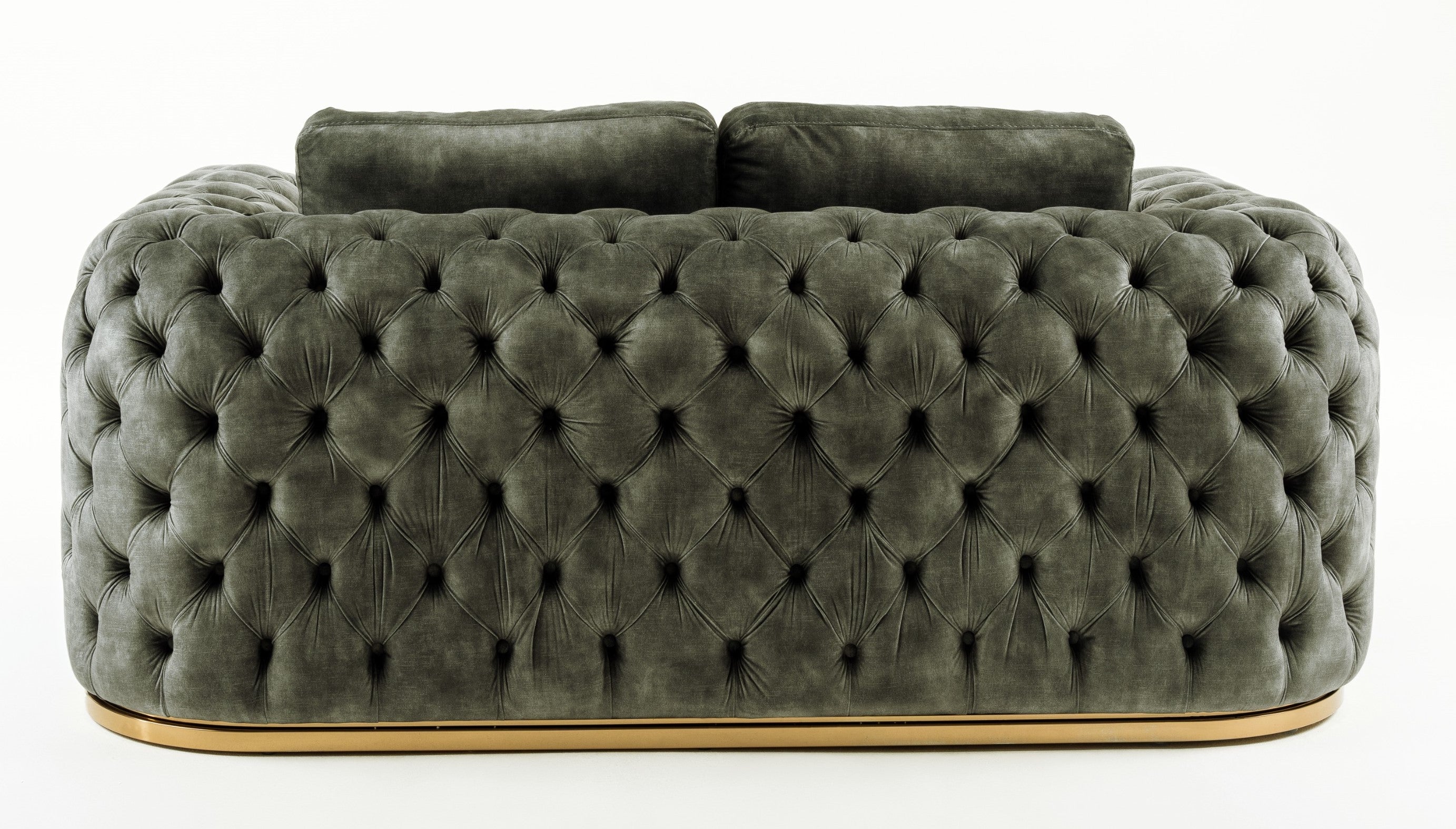 Dosie - Transitional Grey Velvet Loveseat - image 4