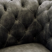 Dosie - Transitional Grey Velvet Chair - image 2