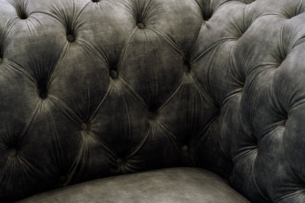 Dosie - Transitional Grey Velvet Chair - image 2