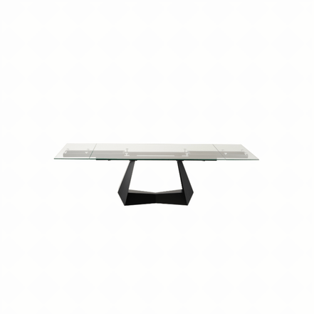 Maroney - Modern Black and Glass Extendable 70.5"/106" Dining Table - image 5