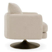 Doyle - Modern Cream Fabric + Gold Accent Chair - image 2
