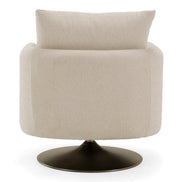 Doyle - Modern Cream Fabric + Gold Accent Chair - image 3