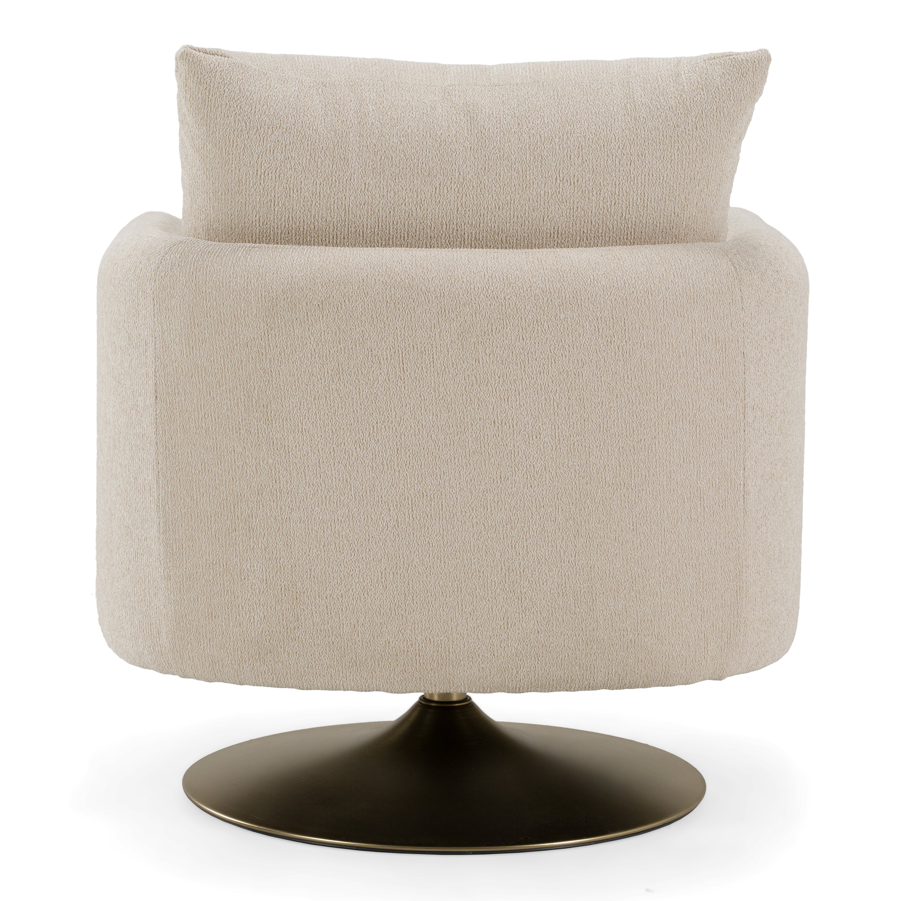 Doyle - Modern Cream Fabric + Gold Accent Chair - image 3