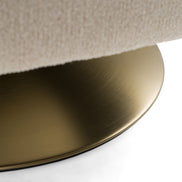 Doyle - Modern Cream Fabric + Gold Accent Chair - image 5